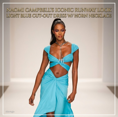 Naomi Campbell and the Blue Dress